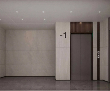 Modern Office Elevator Hall-ID:629370215