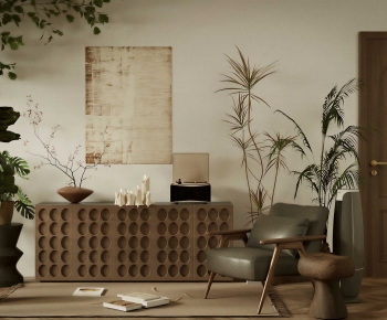 Wabi-sabi Style Side Cabinet-ID:819585086