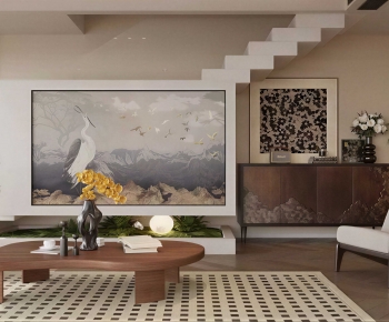 New Chinese Style A Living Room-ID:232553969