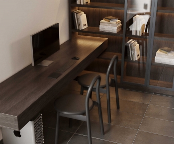Modern Computer Desk And Chair-ID:903743983