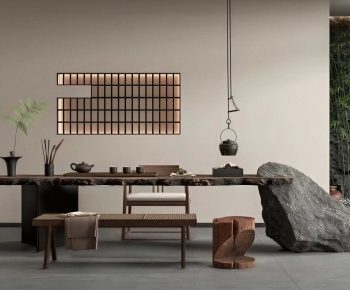 New Chinese Style Tea Tables And Chairs-ID:423516998