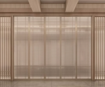 New Chinese Style Glass Screen Partition-ID:984196906