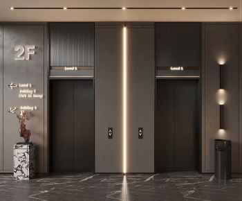 Modern Office Elevator Hall-ID:197474964