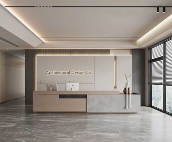 Modern Office Reception Desk-ID:125787023