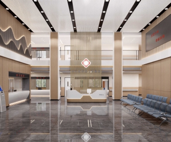 Modern Hospital Hall-ID:968173989