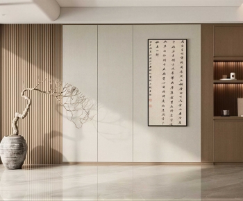 New Chinese Style TV Wall-ID:391860048