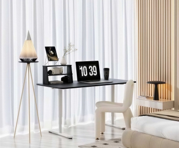 Modern Computer Desk And Chair-ID:536849024