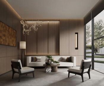 New Chinese Style A Living Room-ID:235465057