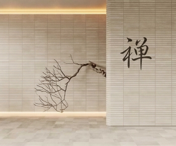 New Chinese Style TV Wall-ID:136796002