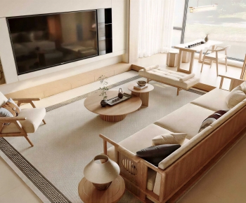 New Chinese Style A Living Room-ID:811305058