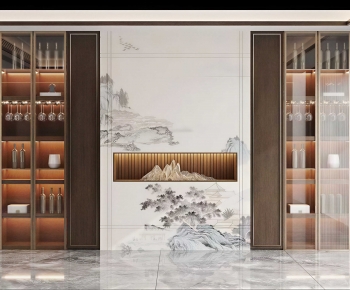 New Chinese Style Wine Cabinet-ID:284523969