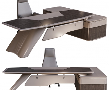 Modern Office Desk And Chair-ID:987188878