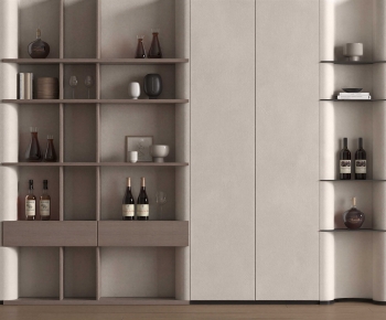 Wabi-sabi Style Wine Cabinet-ID:887379699