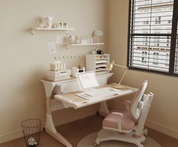 Modern Computer Desk And Chair-ID:915617947