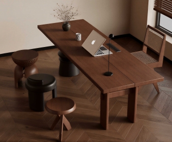 Modern Computer Desk And Chair-ID:428617951