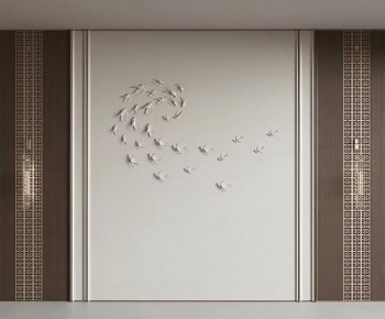 New Chinese Style TV Wall-ID:592024098