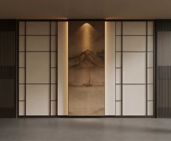 New Chinese Style TV Wall-ID:141671909