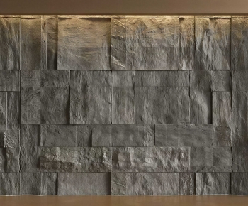 Wabi-sabi Style TV Wall-ID:424709377