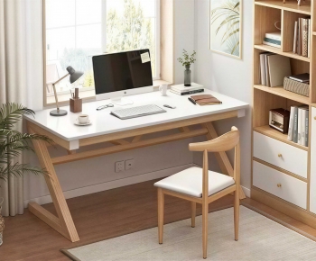 Nordic Style Computer Desk And Chair-ID:917969945