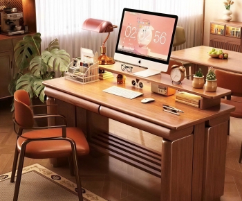 Modern Computer Desk And Chair-ID:810158017
