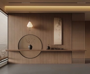 New Chinese Style TV Wall-ID:914515972