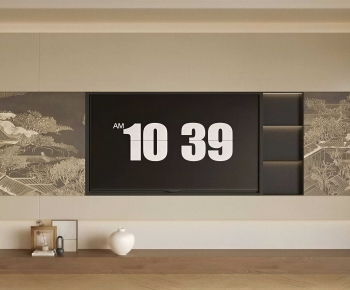 New Chinese Style TV Wall-ID:224150909