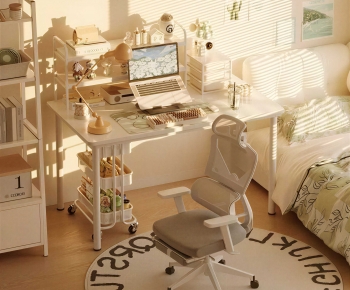 Modern Computer Desk And Chair-ID:510615118