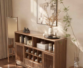 New Chinese Style Side Cabinet-ID:545802122