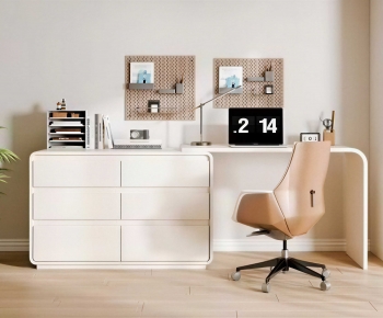 Modern Computer Desk And Chair-ID:868000034