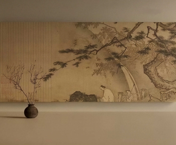 New Chinese Style TV Wall-ID:508780002