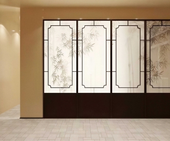 New Chinese Style TV Wall-ID:102073919