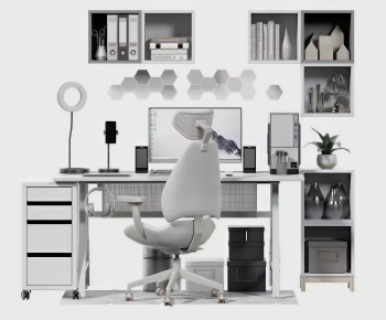 Modern Office Desk And Chair-ID:773602019