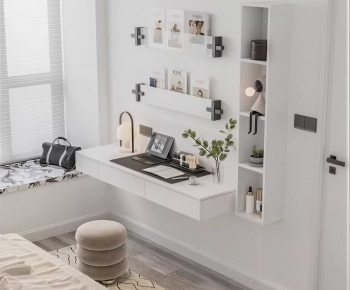 Modern Computer Desk And Chair-ID:277810182