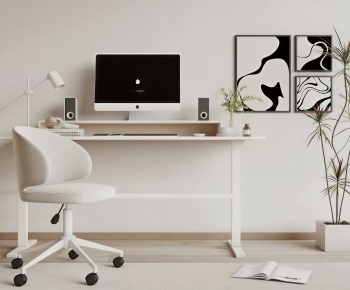 Modern Computer Desk And Chair-ID:657720096