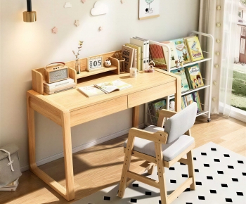 Modern Computer Desk And Chair-ID:412914041