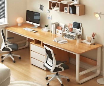 Modern Computer Desk And Chair-ID:184971091