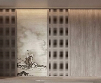 New Chinese Style TV Wall-ID:200855973