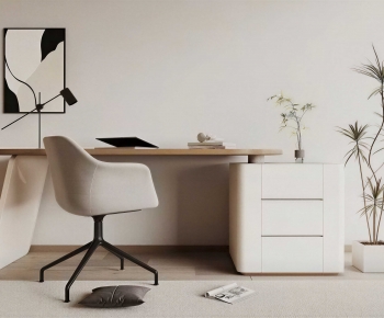Modern Computer Desk And Chair-ID:176389259