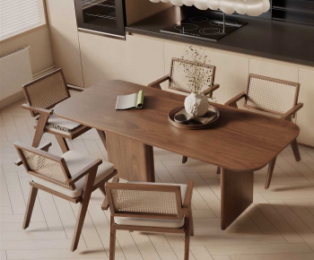 Wabi-sabi Style Dining Table And Chairs-ID:784382109