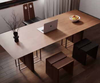 Modern Computer Desk And Chair-ID:772901068
