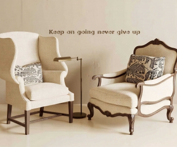 French Style Single Sofa-ID:614976884