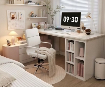 Modern Computer Desk And Chair-ID:293795114