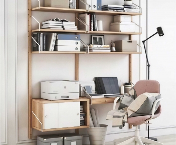 Modern Computer Desk And Chair-ID:922683955