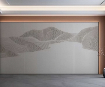 New Chinese Style TV Wall-ID:735693935