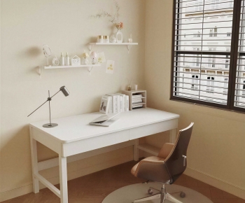 Modern Computer Desk And Chair-ID:405467991