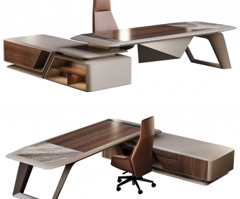 Modern Office Desk And Chair-ID:929389958