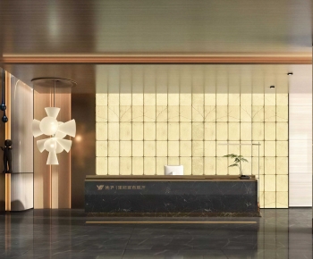 Modern Office Reception Desk-ID:553339961