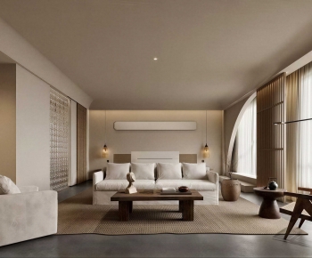 Wabi-sabi Style A Living Room-ID:424810891