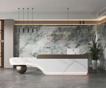 Modern Office Reception Desk-ID:885587932