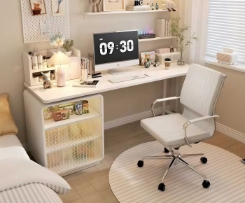 Modern Computer Desk And Chair-ID:128720053